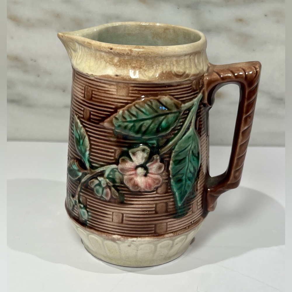 Antique majolica pitcher - Picture 2 of 4